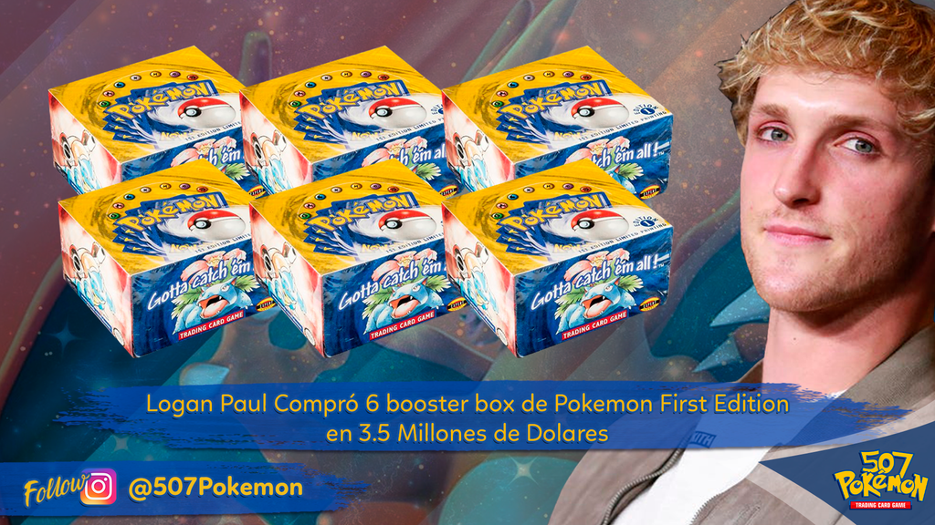 Logan Paul compr 6 Booster boxes de Pokmon 1st Edition en $3.5 millo TCG Kings Logan Paul compr 6 Booster boxes de Pokmon 1st Edition en $3.5 millo TCG Kings