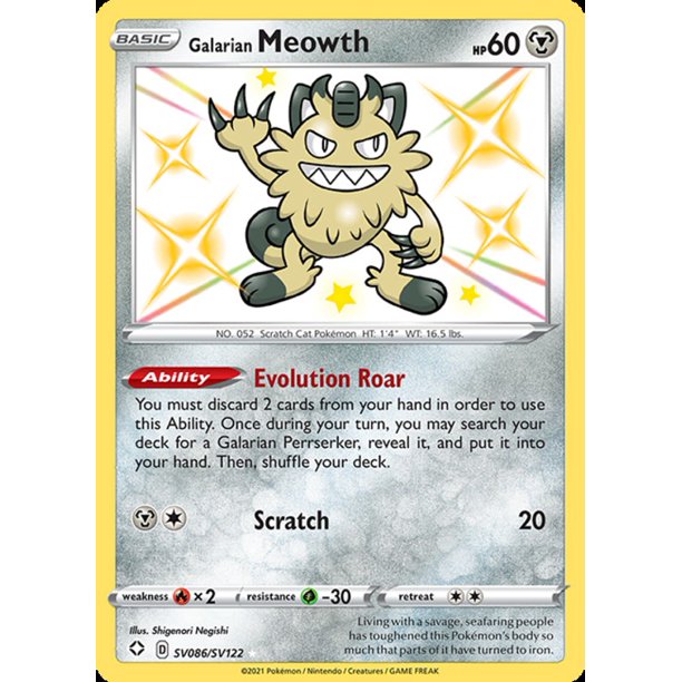 Galarian Meowth #SV086/SV122